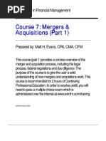 Mergers and Acquisitions Notes MBA