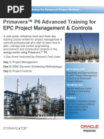 Primavera™ P6 Advanced Training For EPC Project Management & Controls