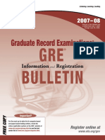 Graduate Record Examinations: GRE Bulletin