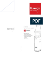 Extractor Comercial Kuvings Manual