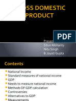 Gross Domestic Product: Presented By:-Situn Mohanty Nitu Singh B.Jayati Gupta