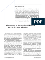 Misresponse To Reversed and Negated Items in Surveys: A Review
