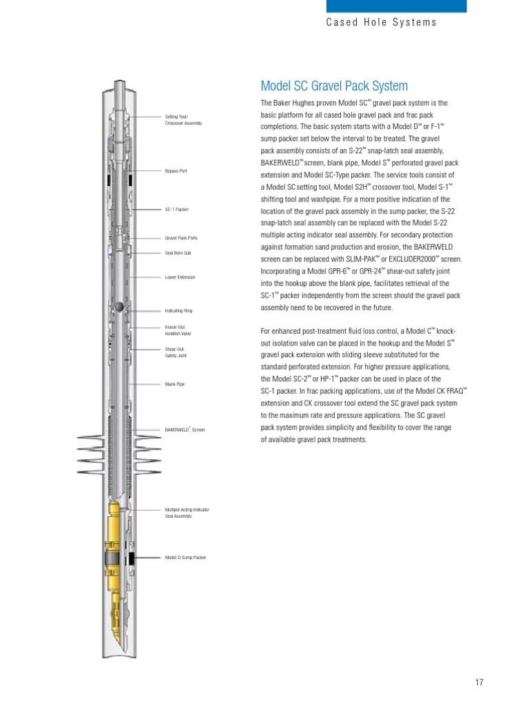 Model SC Gravel Pack System: Cased Hole Systems | PDF | Gas ...