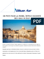 CE POȚI FACE LA ROMA Blue Air