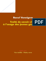 Raoul Vaneigem Traite de Savoir - Epiccolo