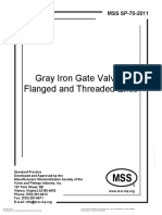 Gray Iron Gate Valves, Flanged and Threaded Ends: MSS SP-70-2011