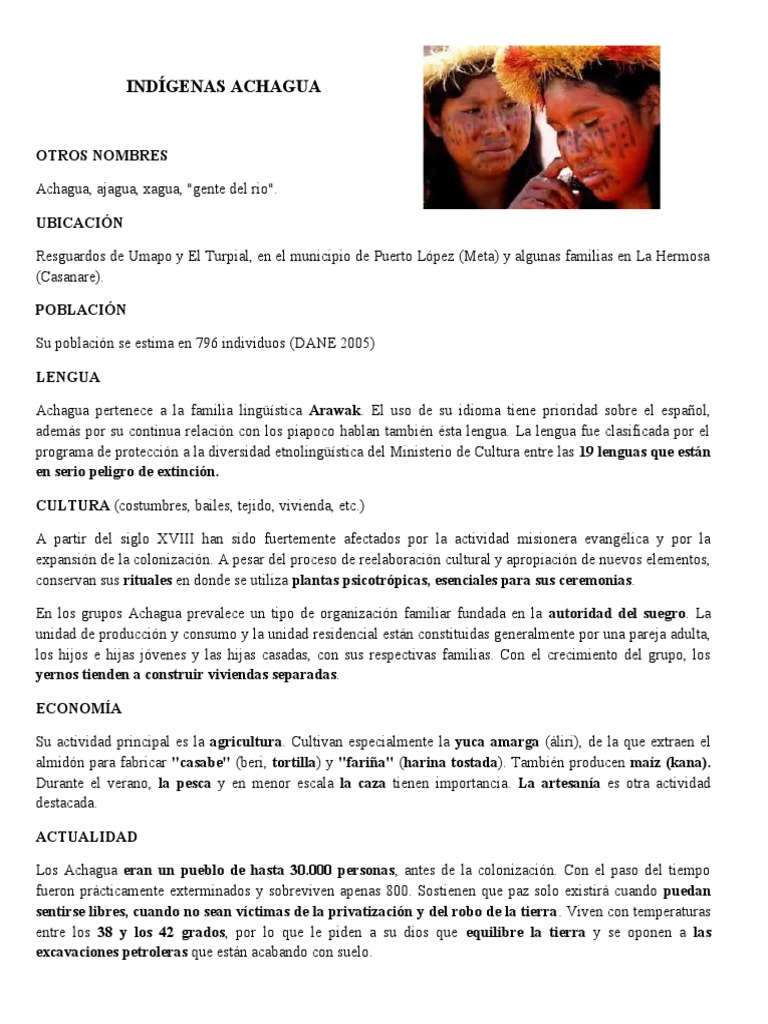 Indígenas Achagua PDF