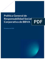 Política General de Responsabilidad Social Corporativa BBVA 2020