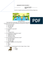 Diagnostic Test in Filipino 1