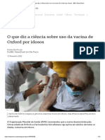 O que diz a ciência sobre uso da vacina de Oxford por idosos - BBC News Brasil