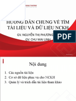 Hướng Dẫn Chung Về Tìm Tài Liệu Và Dữ Liệu NCKH