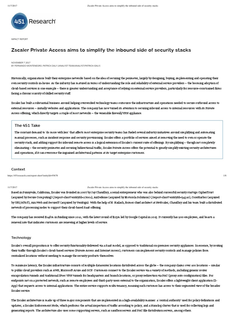 Zscaler's Inbound Security Solution | PDF | Virtual Private Network ...