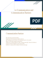 Effective Communication and Communication Barriers
