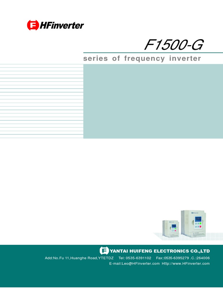 F1500-G Frequency Inverter Overview | PDF | Power Inverter | Electric Motor