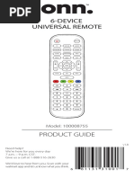 6-Device Universal Remote: Model: 100008755