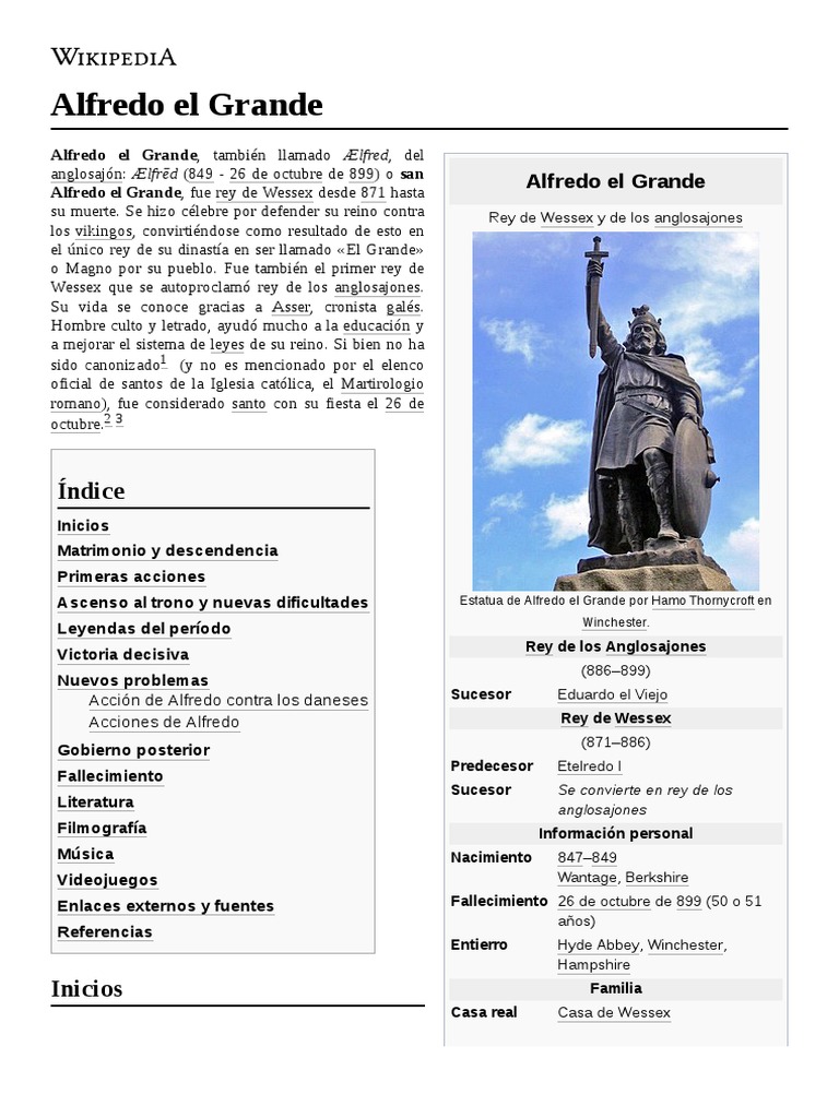 Alfredo El Grande PDF Inglaterra anglosajona Inglaterra medieval