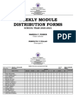 5 Weekly Module Distribution Form