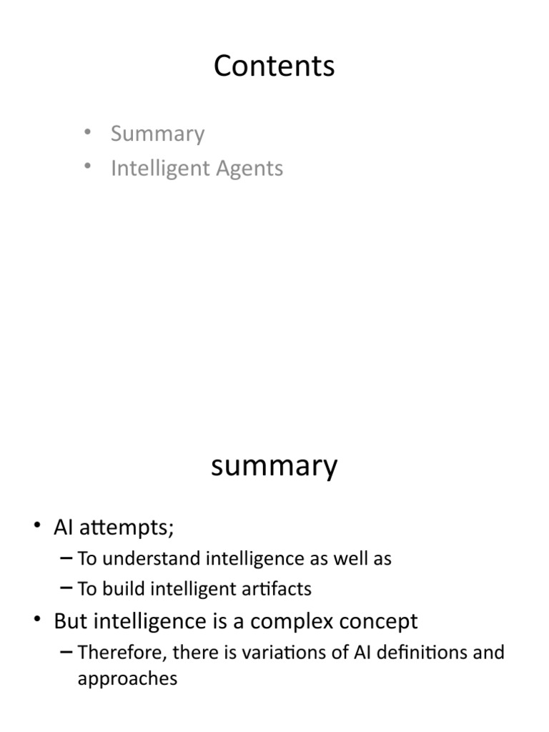 Understanding Intelligent Agents in AI | PDF | Artificial Intelligence ...