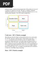 Cash Cows - BCG Matrix Example