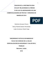 Sintomatología osteomuscular en comercializadora de frutas y verduras