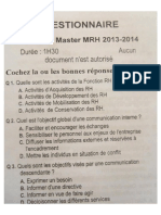 Examen master MRH