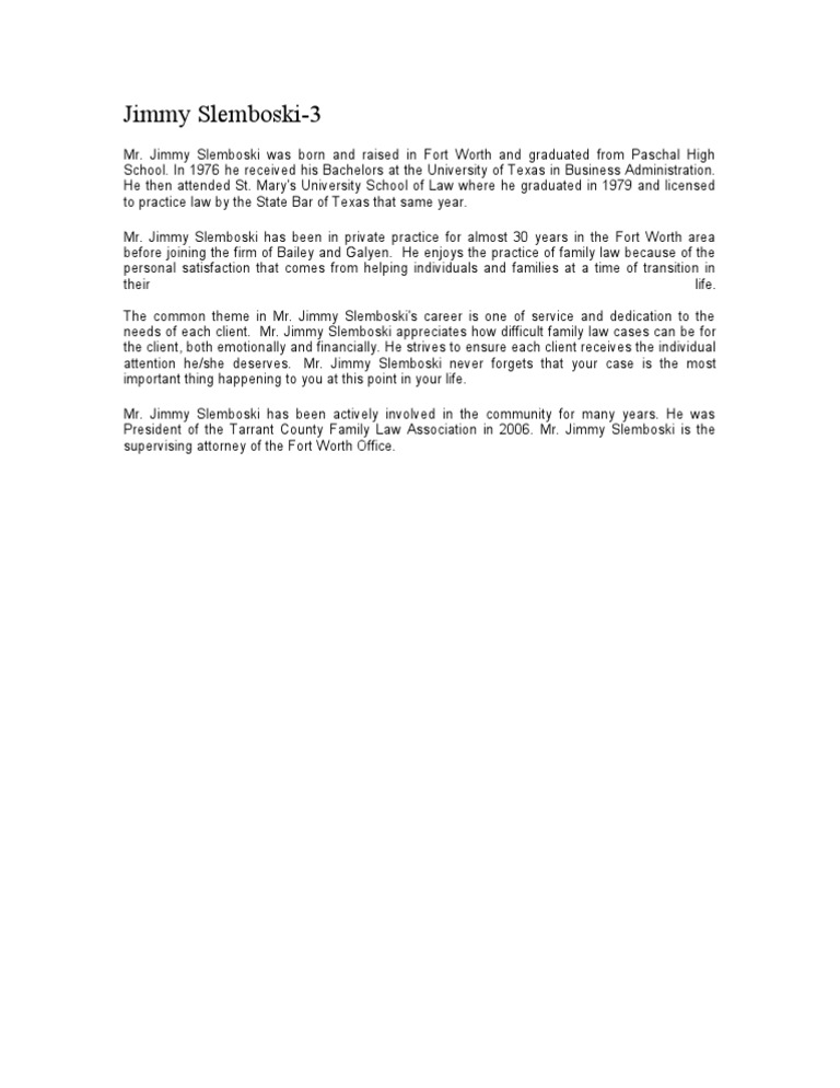 Jimmy Slemboski 3 | PDF