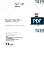 Ultrasound System: Acoustic Output Tables