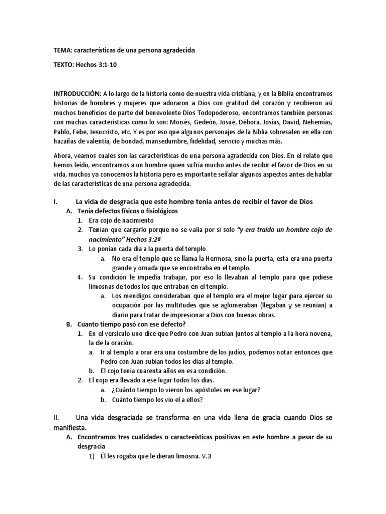 ¿Cuáles son las características de una persona agradecida