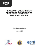 Download Review of Government Proposed Revision to the Bot Law Irr by epra SN4952144 doc pdf