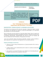 Evidencia Foro "Estrategia de Precios y La Importancia Del Pronóstico de Ventas"