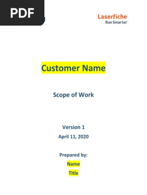 Scope of Work - Template