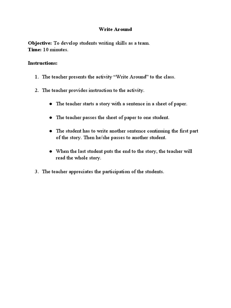 Collaborative Writing Activity Guide | PDF