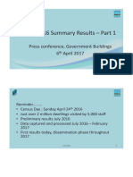 Census 2016 Summary Results - Part 1: Press Conference, Government Buildings 6 April 2017