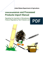 Miscellaneous and Processed Products Import Manual