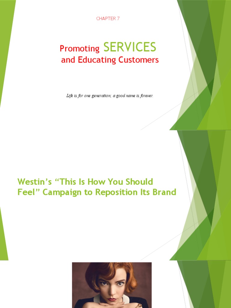 Promoting and Educating Customers: Services | PDF