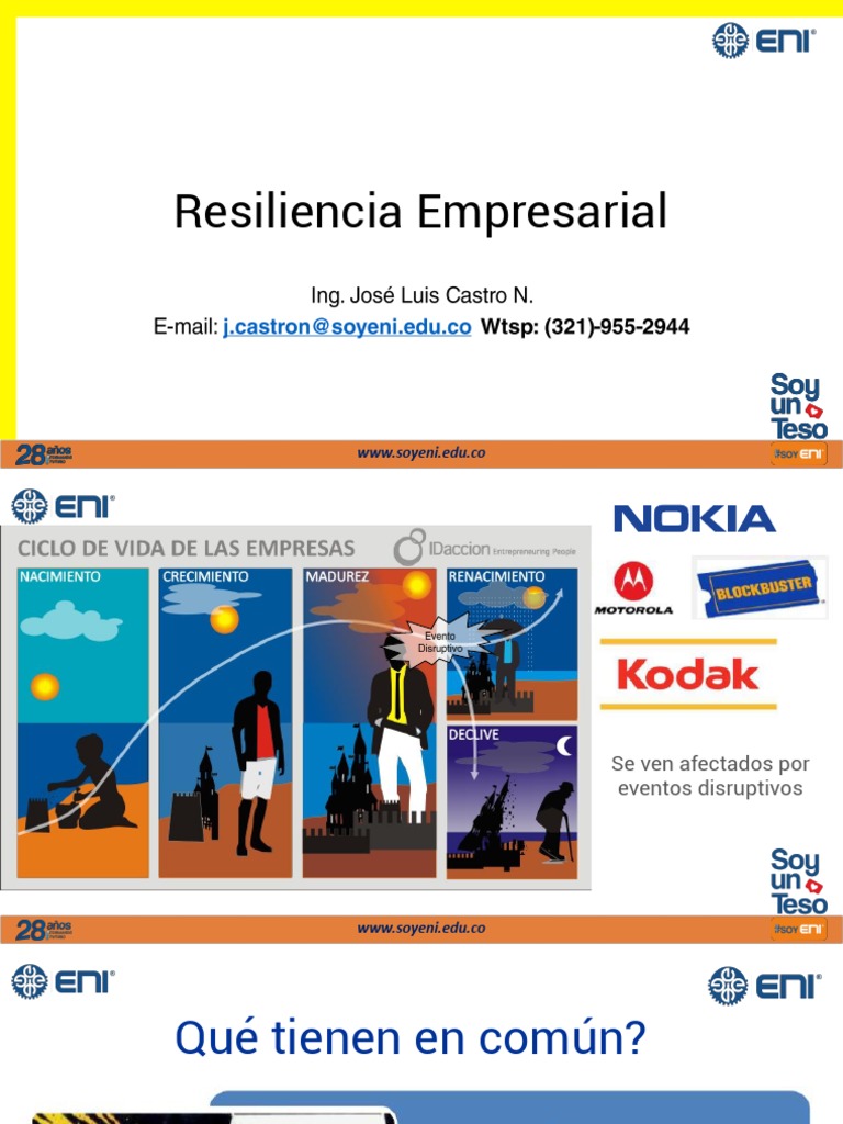 Resiliencia Empresarial ante Disrupciones | PDF | Resiliencia ...