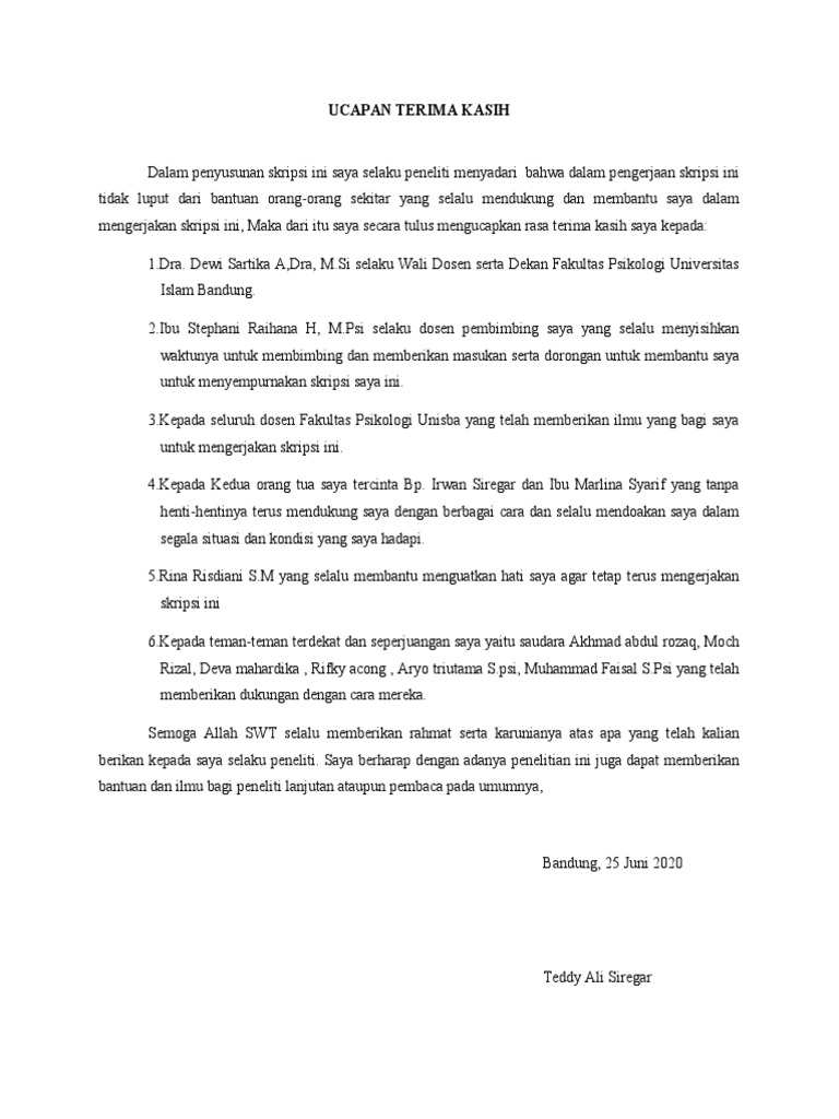 Ucapan Terima Kasih Pdf