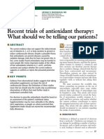 Recent Trials of Antioxidant Therapy: What Should We Be Telling Our Patients?