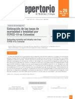 Vista de Estimación de las tasas de mortalidad y letalidad por COVID-19 en Colombia