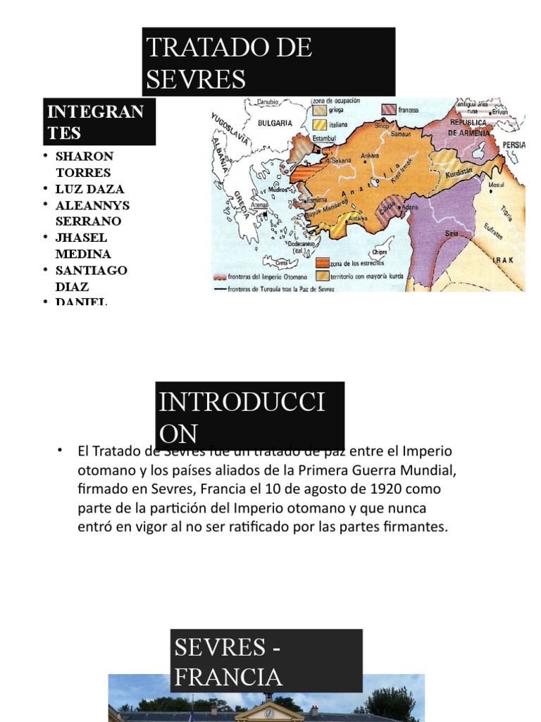 Tratado de Sevres Reparto Otomano 1920 PDF imperio Otomano