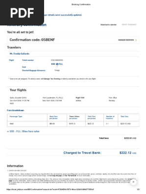 Booking Confirmation