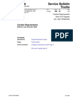 Service Bulletin Trucks: Coolant Requirements