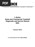 L-Series Home and Commercial Treadmill Diagnostic and Service Manual 2003