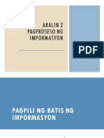 Aralin 2 Pagproseso NG Impormasyon Mark Up