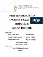 Written Report in INCOME TAXATION MODULE 4 GROSS INCOME