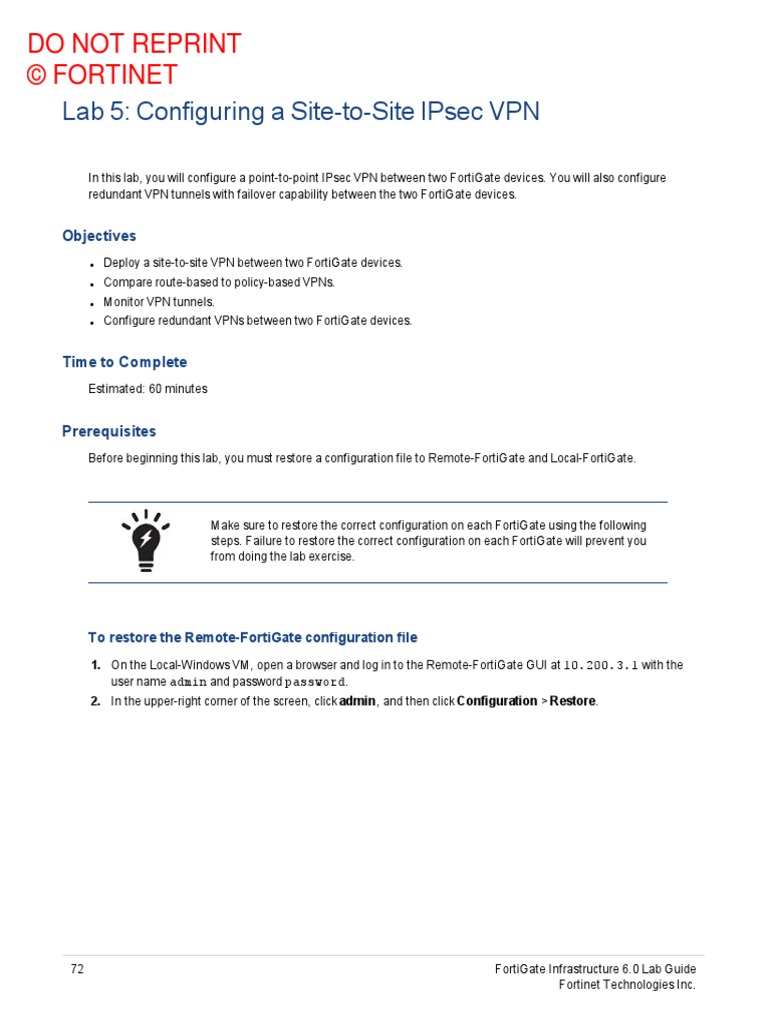 LAB 5 - Configuring A Site-to-Site IPsec VPN | PDF | Virtual Private ...