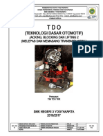 Job Sheet TDO 12 Jacking, Blocking Dan Lifting 2 (Melepas Dan Memasang Transmisi Mobil)