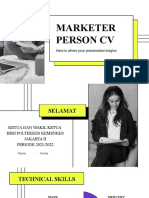 Marketer Person CV by Slidesgo