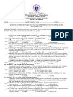 Department of Education: Quarter 2 Teacher-Made Summative Assessment in Mathematics 8