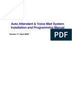 Auto Attendant & Voice Mail System: Installation and Programming Manual